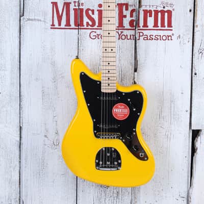Fender Squier FSR Affinity Jaguar Electric Guitar Graffiti Yellow Finish image 2