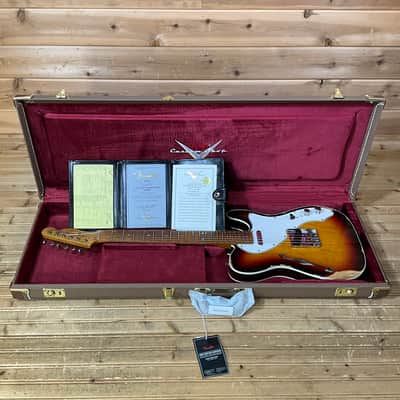 Fender Custom Shop LTD Custom Tele Thinline Heavy Relic Electric Guitar - Chocolate 3-Tone Sunburst image 7