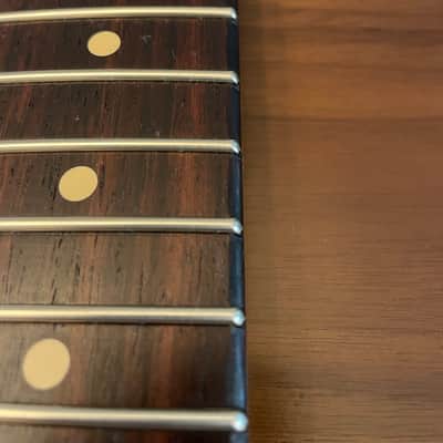 Musikraft Stratocaster Neck Indian Rosewood 10-16" Oil Finish, Heavy Rolled Edges, Light Roast image 3