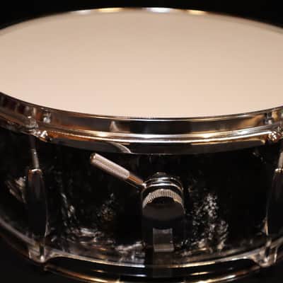 "Crest Deluxe" MIJ Coal Black Pearl 6-Lug Snare image 8