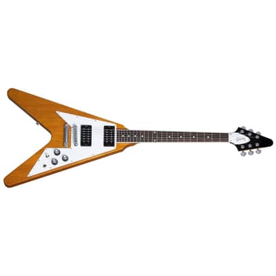 Gibson 70s Flying V Guitar w/ Hardshell Case - Antique Natural image 2