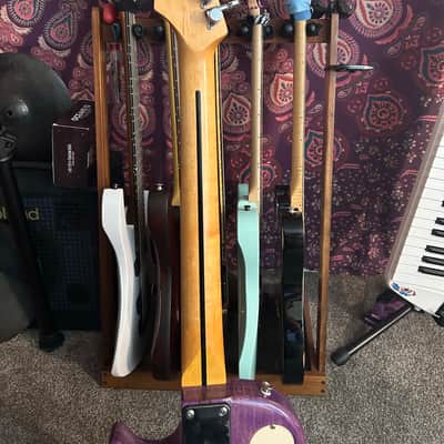 Custom 'Franken-Paul' LP/Strat Hybrid - W/Hardshell Case and Accessories 2020 - Purple Burl image 3