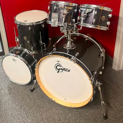 Gretsch Drum Set Catalina Maple 5 Piece Shell Pack w/ Snare Drum Black Stardust image 2