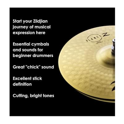 Zildjian Planet Z 14 Inch Hi-Hat Cymbals Pair image 4