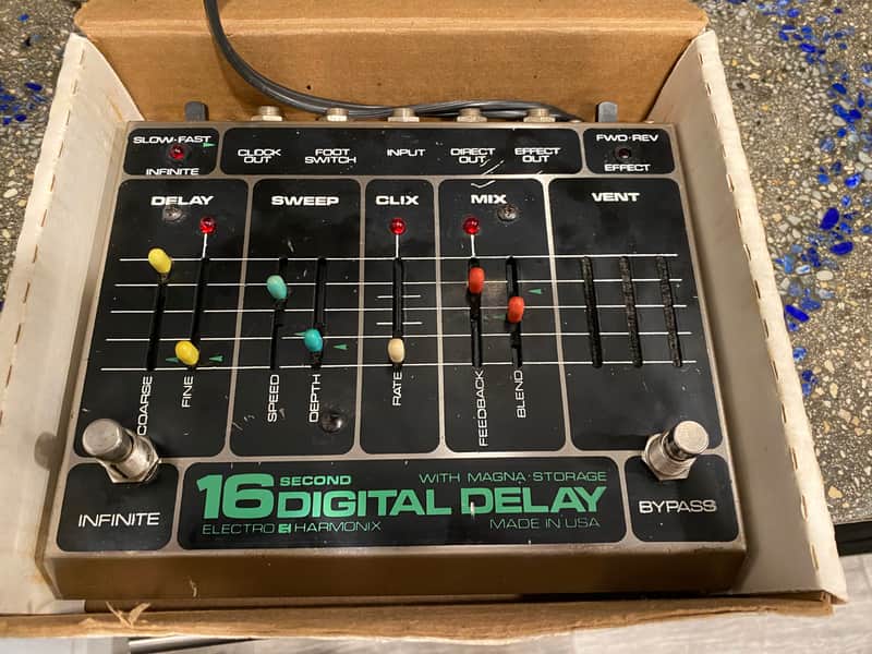 Electro-Harmonix 16 Second Digital Delay 1st Issue 1980s - Black & Silver image 1