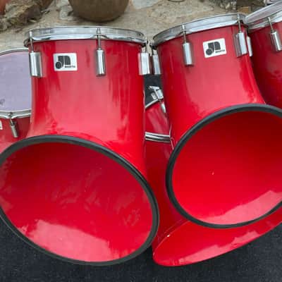 Vintage North Drums 6pc Drum Set kit - Red Finish image 8
