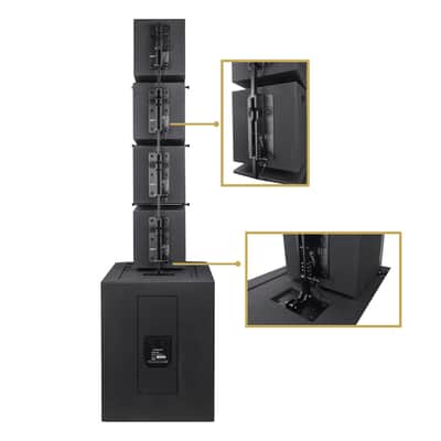 ZETHUS-M115SM3X4 | ZETHUS Series Line Array System with One 15" Subwoofer, Four Compact 6 x 3" Full-Range PA Speakers, Black image 4