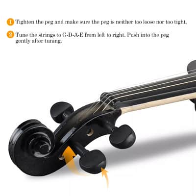 4/4 Full-Size Black Electric Silent Violin Set with Case, Bow, Rosin & Headphones – Professional Practice Instrument image 4