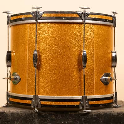Vintage Camco 14x20 Gold Sparkle Tuxedo Bass Drum image 5