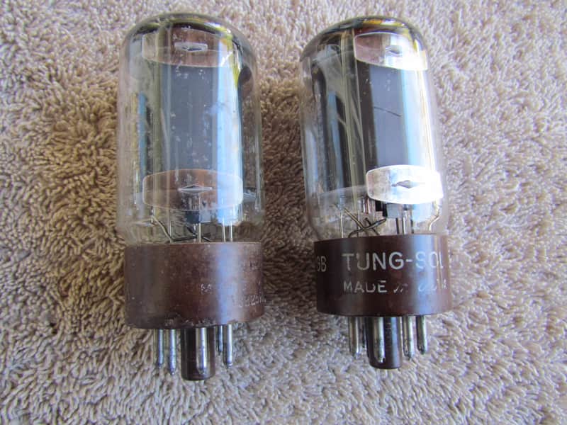 Tung-Sol 5881 (6L6WGB) Tubes Brown Base Made In USA Tung-Sol Tubes 2 Untested Brown Base 5881 Tubes image 1