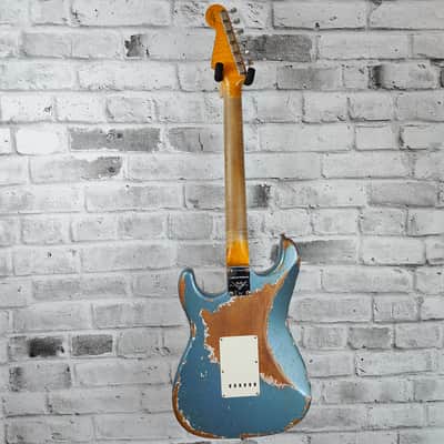 Fender Custom Shop Limited Edition Red Hot Strat Super Heavy Relic, Maple Fingerboard, Super Faded Aged Lake Placid Blue image 2