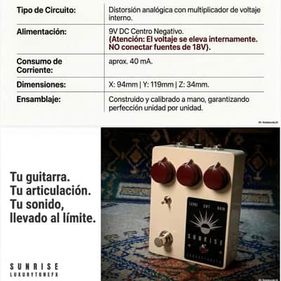 LUXURY TONE FX SUNRISE VINTAGE OVERDRIVE DISTORSION 2026 image 14