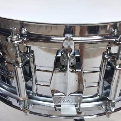 Pearl  Model 4414 Chrome Over Steel 5.5x14" Snare MIJ  Early '80s New Heads image 4
