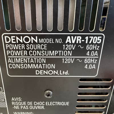 Denon AVR-1705 Receiver HiFi Stereo 6.1 Channel Home Theater Radio Vintage AVR image 6