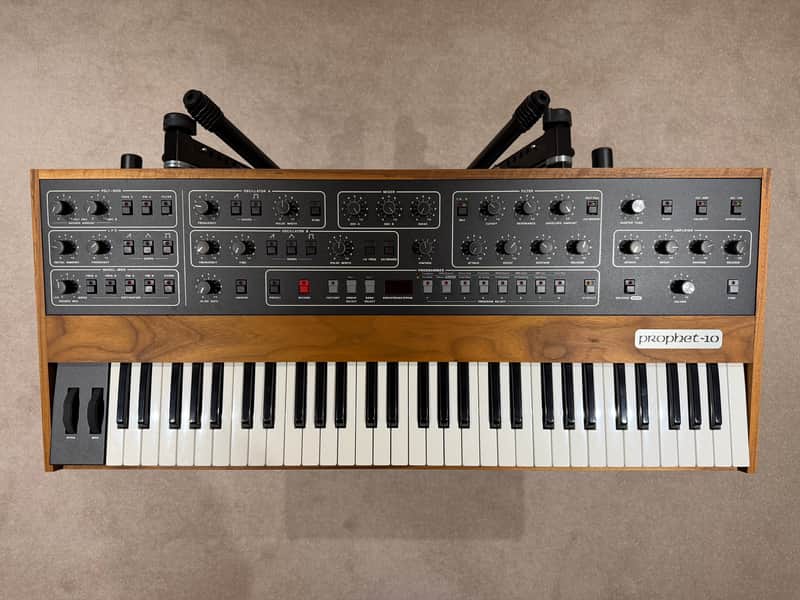 Sequential Prophet-10 Rev 4 61-Key 10-Voice Polyphonic Synthesizer 2020 - Present - Black with Wood Sides image 1