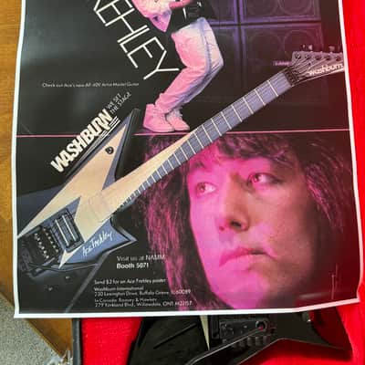 Washburn AF-40 V Ace Frehley 1988 - Black/Silver image 12