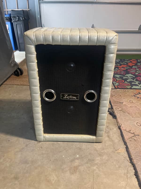 Kustom Speaker cabinet 1970s - White sparkle image 1