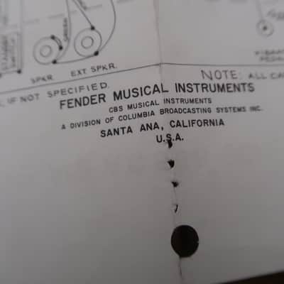 Fender Twin Reverb AC568 1968 Schematic Double Sided Original! image 8
