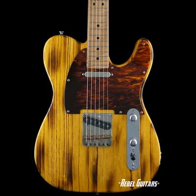 Patrick James Eggle Guitars Oz-T Tele in Torched Butterscotch w/ Roasted Flame Maple Neck image 1