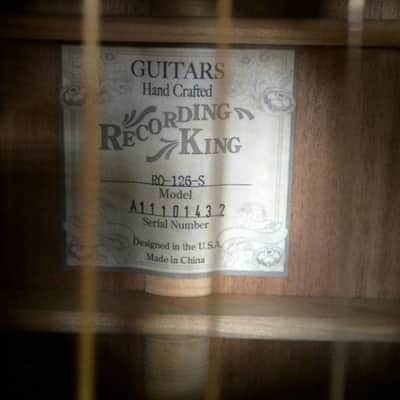 Recording King RO-126-S Acoustic Guitar | Reverb