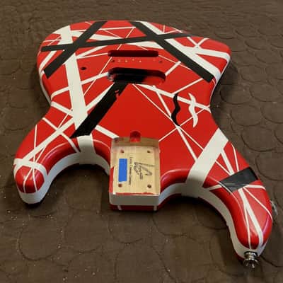 LOCKE CUSTOMS - KRAMER "ORLANDO HARD ROCK CAFE STRIPES"  FLOYD ROSE BODY FRANKENSTRAT EVH 5150 image 8