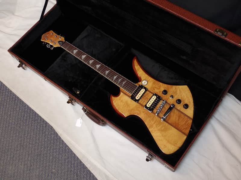 B.C. Rich Mk9-MB-MPB Mockingbird Neck-Through with Maple Burl Top Natural image 1