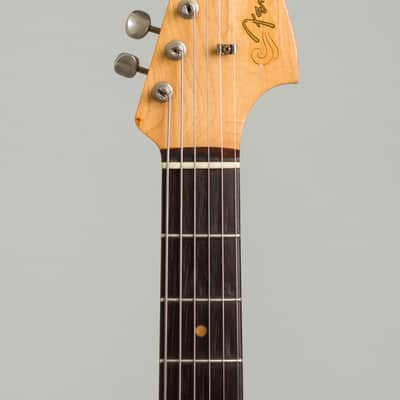Fender  Jazzmaster Solid Body Electric Guitar (1959), ser. #34376, original tweed hard shell case. image 5