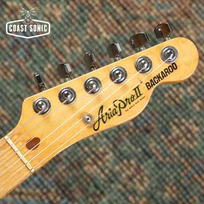 1977 Aria Pro II "Backaroo" TE-500 Thinline Telecaster Made in Japan Matsumoku w/case image 11