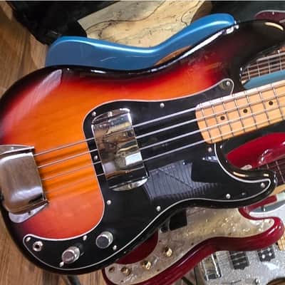 1978 Fender P Neck with 2019 American Standard body- Sunburst image 1