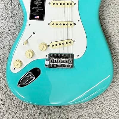 Mint Fender American Vintage II 1957 Seafoam Left Handed Stratocaster with Case image 9