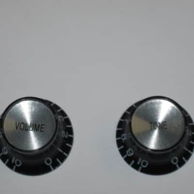 new open package (with packaging)  A+ genuine Gibson knobs: 1 VOLUME & 1 TONE PRMK-010, Top Hat with Silver Reflector (other 2 knobs NOT included) PRMK010 image 9