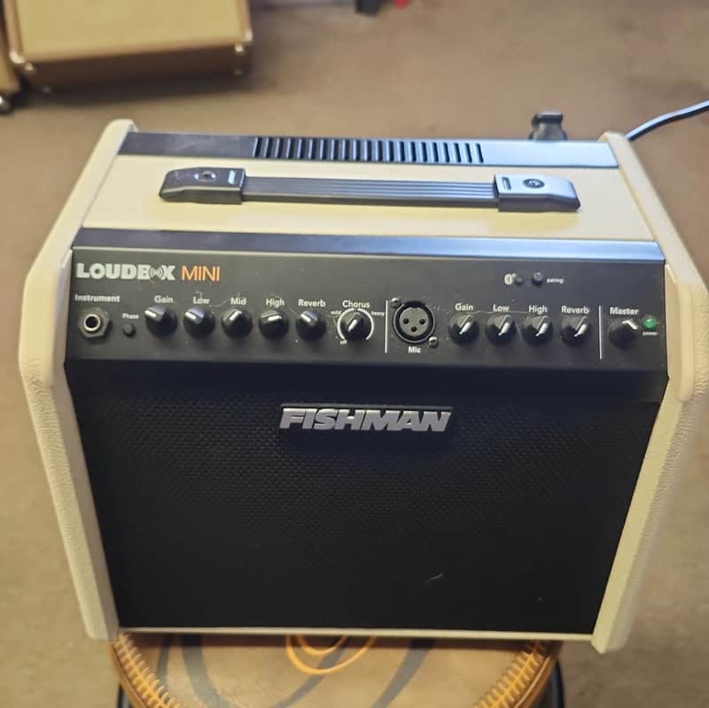 Fishman PRO-LBT-500 Loudbox Mini with Bluetooth 2-Channel 60-Watt 1x6.5" Acoustic Guitar Amp 2019 - White image 1