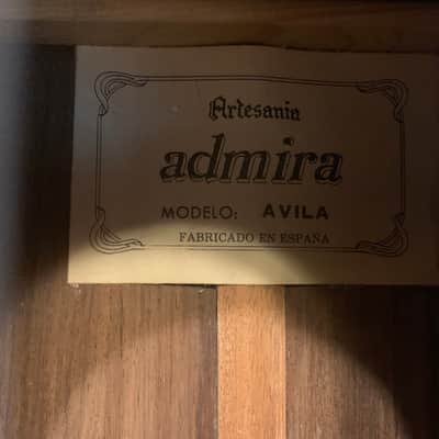 Admira Avila 1990s - Natural Gloss Solid Spruce top Made in Spain Classical Guitar Very Good Condition with Vinylex Gigbag image 20
