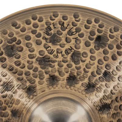 Meinl PAC15ETHH Pure Alloy Custom HiHat 15" Extra Thin Hammered - HiHat Bild 6