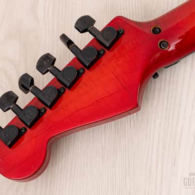 1980s ESP Custom Shop Vintage Superstrat “T. Shibahara” Pink Sunburst w/ Floyd Rose, Dimarzio & Case image 5