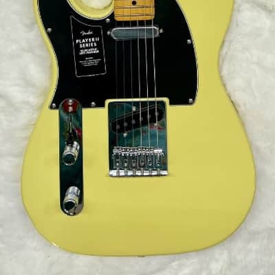 Mint Fender Player II LEFTY Telecaster guitar, Maple Fingerboard, Hialeah Yellow -MIM image 1