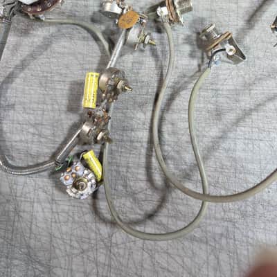 Vintage 1962 RARE 1.5 Lbs of Harmony Silvertone Mini Pots Stratotone Wiring Harness Switchcraft Three Way Switches Luthier Guitar Parts image 3