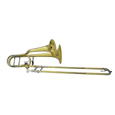Schiller Studio Bandleader Double Bell Trombone Gold image 2