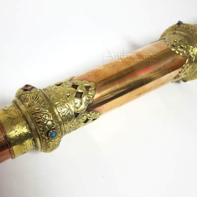 8ft Copper Rag-Dung Ceremonial Tibetan Horn image 4