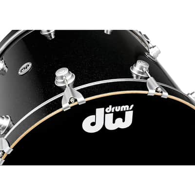 DW SSC Collector's Series 4-Piece FinishPly Shell Pack With 24" Bass Drum With Satin Chrome Hardware Regular Black Ice image 7