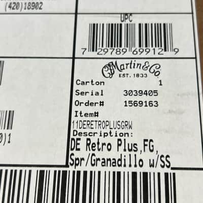 2026 C.F. Martin DE Retro Plus Granadillo Road Series D-14 Fret Acoustic Electric image 14