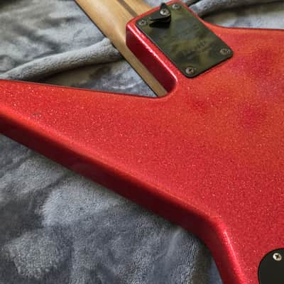 1984 Ibanez DB700 Destroyer 4 String Vintage Japan Electric Bass - Custom Red Sparkle Finish + OHSC image 18