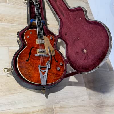 Gretsch 6122 Country Gent 1960 - very early production beautiful Flamey Maple & the coolest factory F-Hole Inserts. image 20