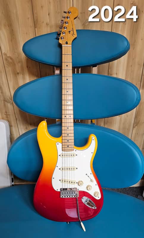 Fender Player Plus Stratocaster Guitar Tequila Sunrise image 1