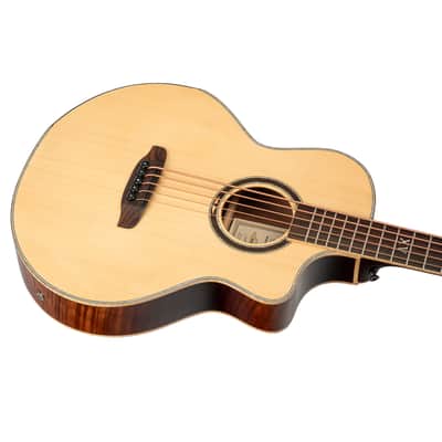 Ortega KTSM2-5 Signature Series Ken Taylor Solid Spruce Top Nato Neck Cutaway 5-String Acoustic-Electric Bass Guitar w/Gig Bag image 10