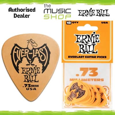 Ernie Ball Everlast 0.73mm Orange Guitar Picks, 12 Pack - 9190 image 1