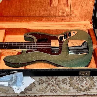 NEW Fender Custom Shop Limited Edition '60s Jazz Bass Deluxe Closet Classic - Aged Sage Green Metallic, Pro Set Up Included! Ships Fast and Free! image 24