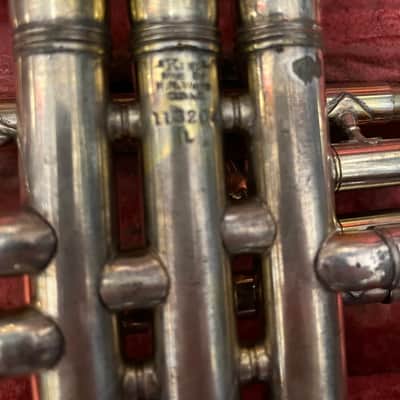 H. N. White King "Silvertone" Bb Cornet w/ case Circa 1920 image 6