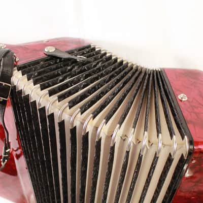 Hohner Student 120 Accordion in Red Pearloid w/ Case image 21