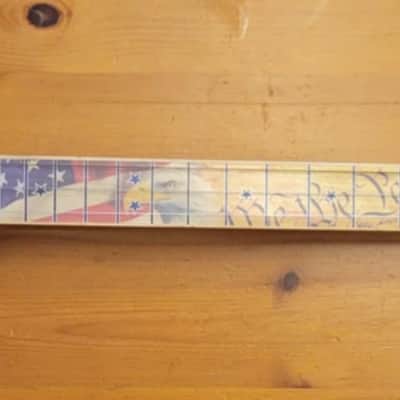 Vintage Macanudo Empty Cigar Box Guitar American Theme Brass Eagle We The People image 1
